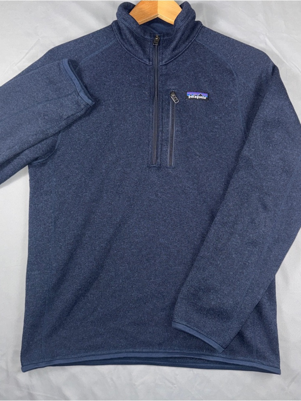 Patagonia Better Sweater Pullover Mens Small Blue 1/4 Zip Fleece Hiking